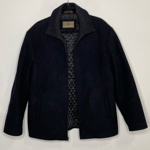 RAINFOREST Men’s Wool Black Zip Up Jacket Size M